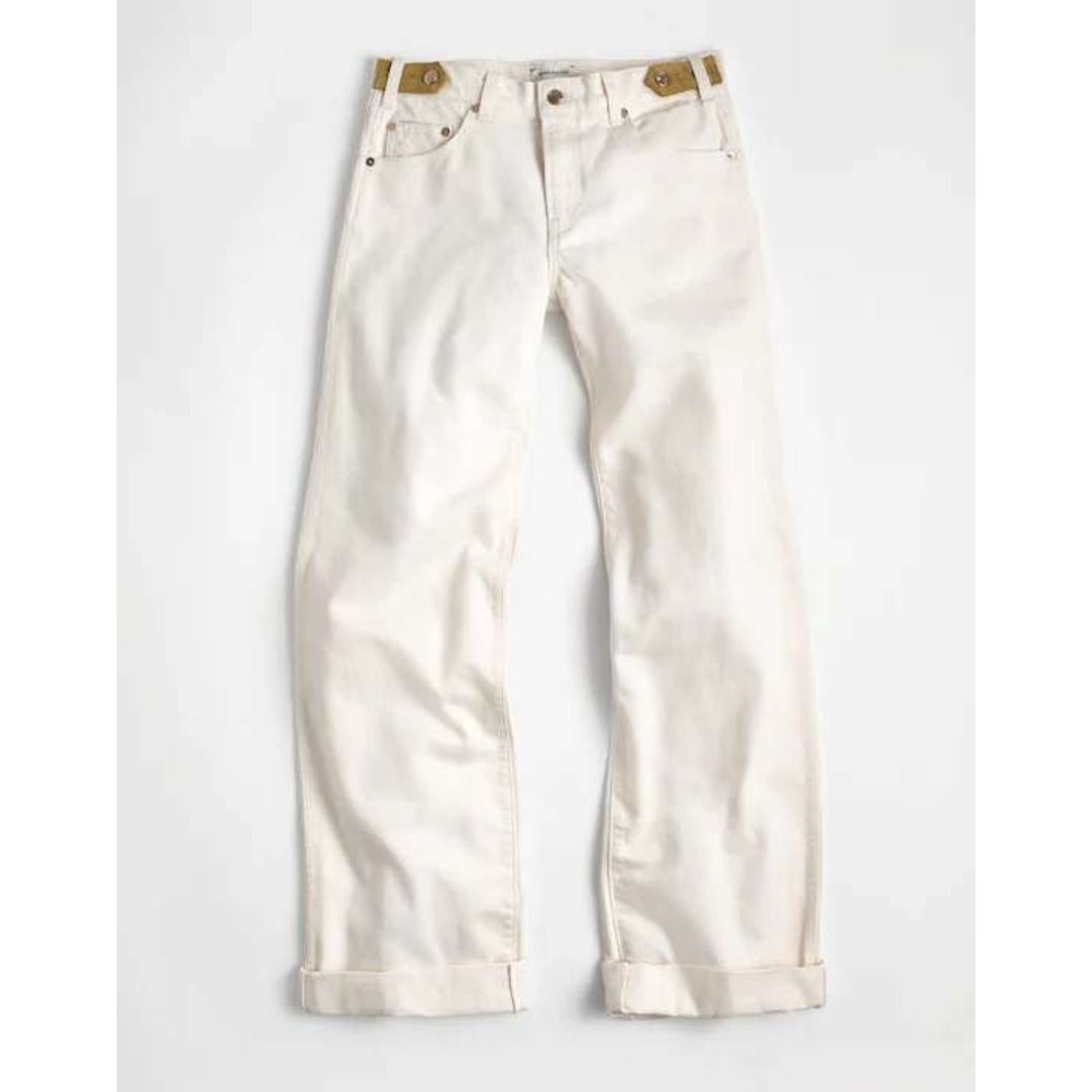 Benjamin Talley Smith for Madewell White Wide Leg Denim Jeans Size 28 NWT